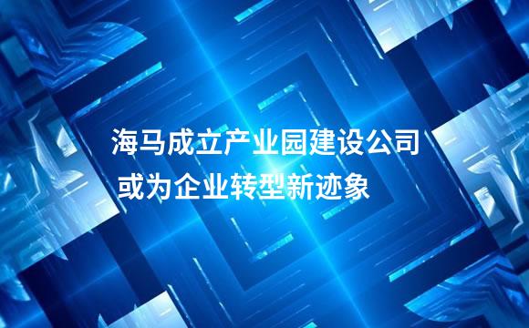 海马成立产业园建设公司 或为企业转型新迹象